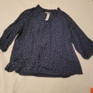 Flowey Navy 18/20 Lane Bryant shirt NWT